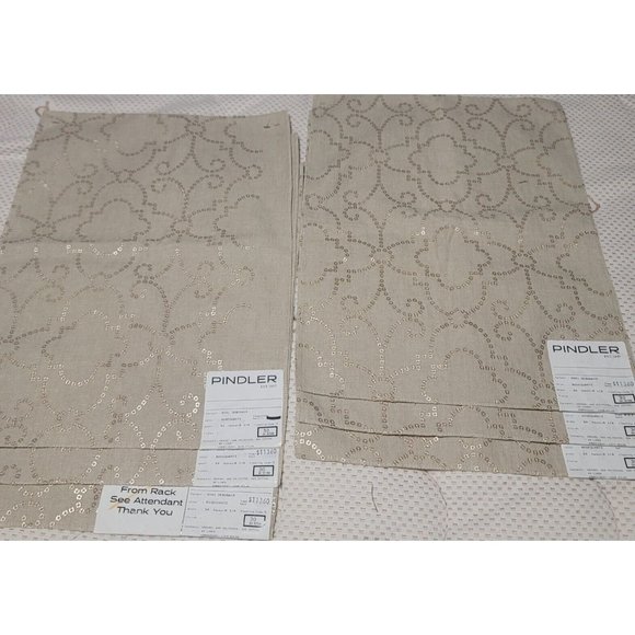 6 13×17 Pindler Embellished Linen Blend 6019 Debonair For Crafts Trim Totes - Picture 1 of 6